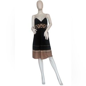 Catherine Malandrino Women's 6 Linen Sun Dress Spaghetti Straps